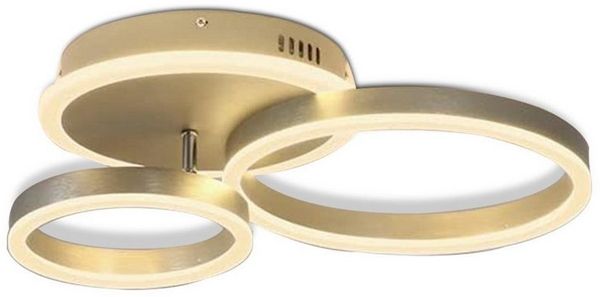Nettlife LED Deckenleuchte LED Deckenleuchte 3 Ringen 46W Aluminium, LED fest integriert, Warmweiß, Neutralweiß, Kaltweiß, Wohnzimmer Schlafzimmer Küche Esszimmer Büro