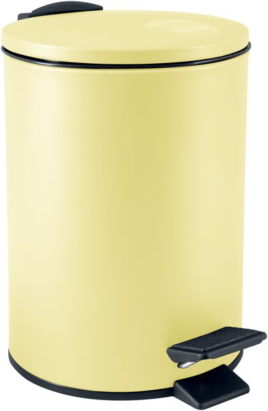 Spirella Kosmetikeimer 3 Liter Edelstahl mit Absenkautomatik und Inneneimer "Adelar" Badezimmer Mülleimer Softclose Abfalleimer gelb