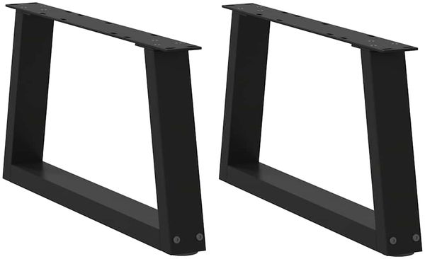 vidaXL Couchtischbeine V-Form 2 Stück Schwarz 70x(30-31,3) cm Stahl 4012536