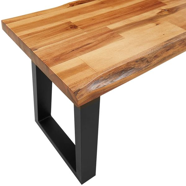 vidaXL 3-tlg. Essgruppe Baumkante Massivholz Akazie 3157525 Bild 9