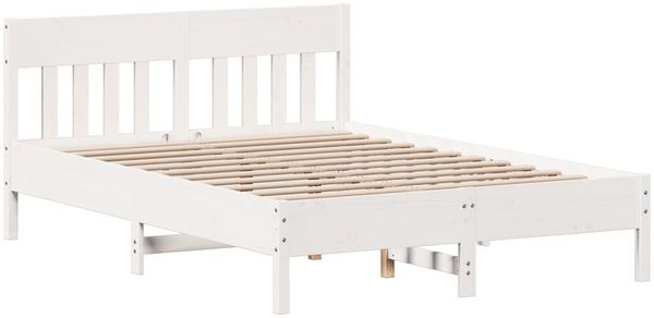 vidaXL Massivholzbett ohne Matratze Weiß 120x190 cm Kiefernholz 3301885 Bild 5