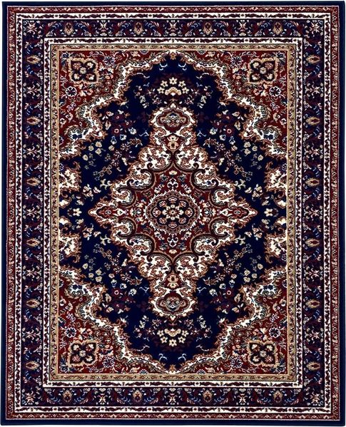 my home Teppich Oriental, Made in Belgium, rechteckig, Höhe: 7 mm, Orient-Optik, mit Bordüre, Teppich, Kurzflor, Weich, Kundenliebling
