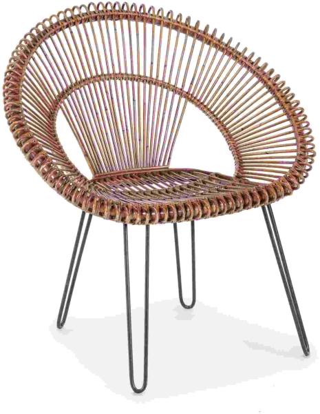 Sessel Esteban aus Rattan, Braun