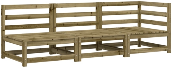 vidaXL Gartensofa 3-Sitzer Kiefernholz Imprägniert 837955