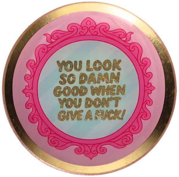 Gift Company Love Plates Glasteller S Motiv: You look so damn good when you don´t give a fuck, D (10 cm) rosa