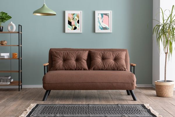 2-Sitzer-Schlafsofa, 'Sando ', 78 x 78 x 133, Hellbraun