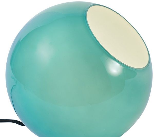Qazqa Tischleuchte Mabel, ohne Leuchtmittel, Warmweiß, QAZQA Tischleuchte, e27, Blau, Glas, Retro