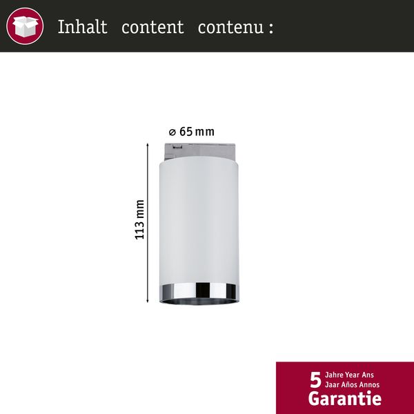 Paulmann 96963 URail Spot Tube Weiß,Chrom matt max. 1x10W GU10 ohne Leuchtmittel Bild 2