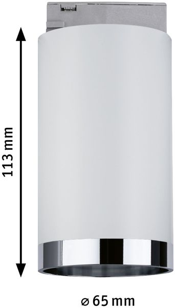 Paulmann 96963 URail Spot Tube Weiß,Chrom matt max. 1x10W GU10 ohne Leuchtmittel Bild 3