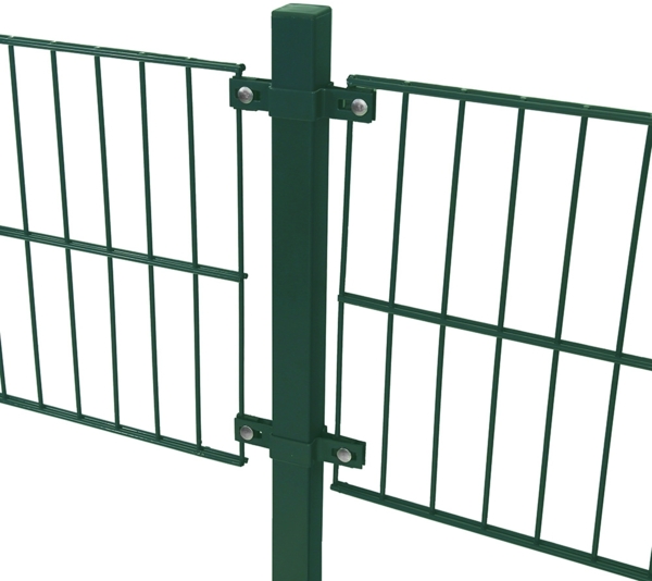 HOME DELUXE Doppelstabmattenzaun inkl. Eckpfosten MORATA Anthrazit / Grün - 240 cm x 10 m ohne Eckpfosten Bild 5