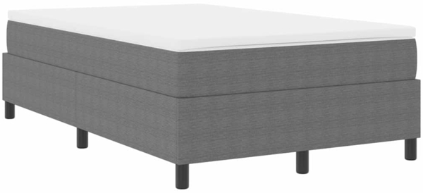 vidaXL Boxspringbett Hellgrau und Weiß 203 x 120 x 60 cm Cordstoff 3337457
