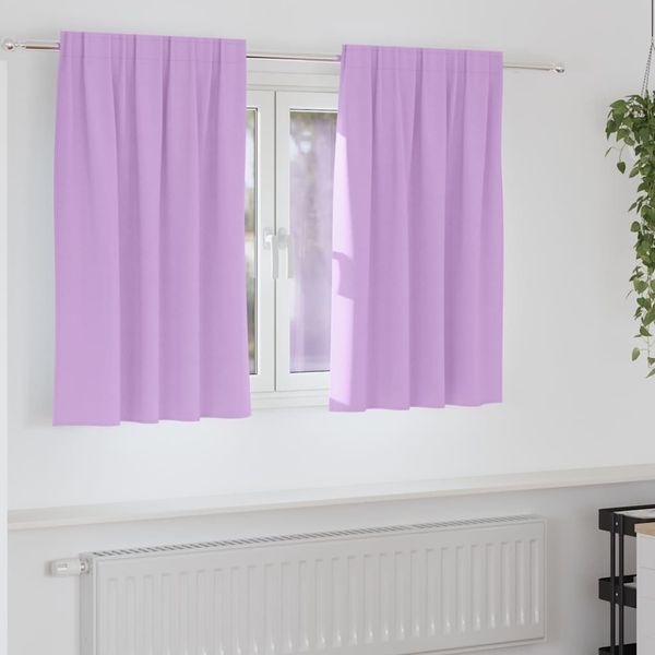 vidaXL Verdunkelungs-Vorhänge mit Ringen 2 pcs Lila 140 x 140 cm 4107488