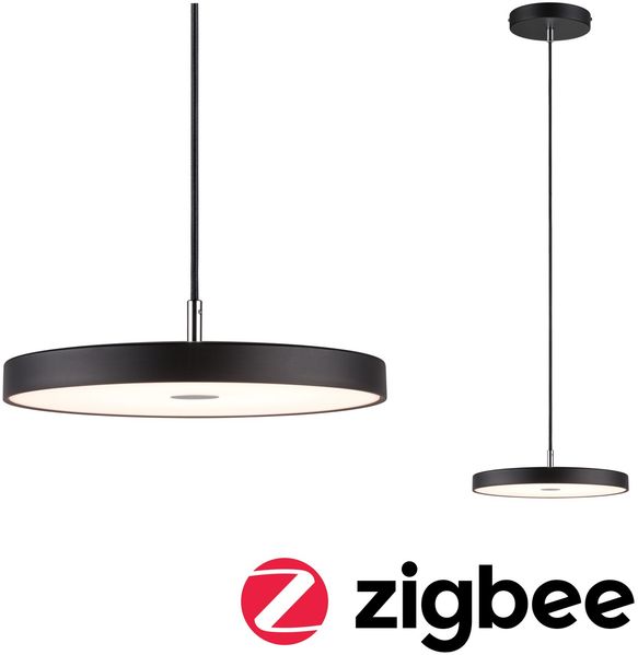 Paulmann 96777 LED Pendelleuchte Smart Home Zigbee Hildor Schwarz matt 2700K