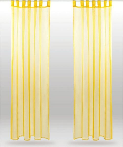 Bestlivings Vorhang (2 St), Schlaufen, transparent, Voile, Gardinenset "Transparent", 2 Schlaufenschals