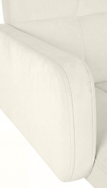 CLP 2er Set Barhocker Los Angeles Samtbezug höhenverstellbar drehbar bis 150 kg,creme weiß Bild 7