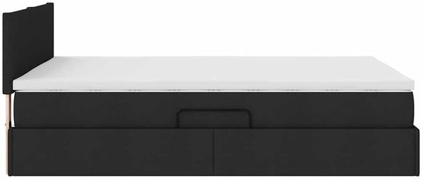 vidaXL Bett mit Stauraum und LED mit LED Schwarz 140 x 200 cm Stoff 3371087 Bild 11