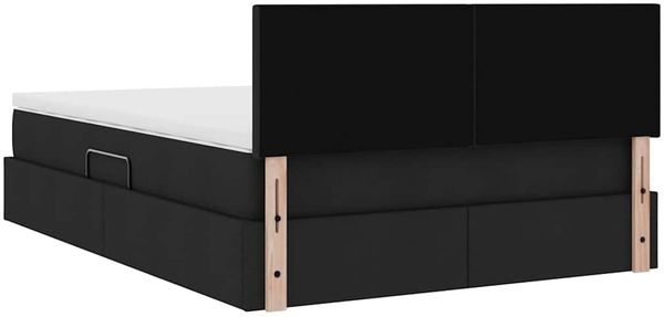 vidaXL Bett mit Stauraum und LED mit LED Schwarz 140 x 200 cm Stoff 3371087 Bild 12