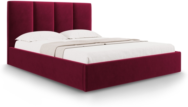 Micadoni Bett Pyla Samt Dunkelrot 160x200