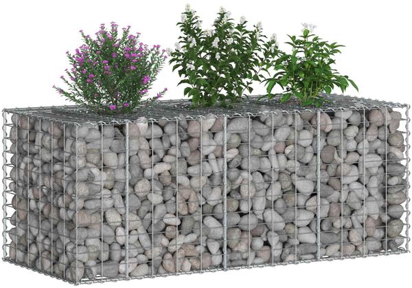 vidaXL Gabionen Hochbeet Silber 42033322 Bild 3