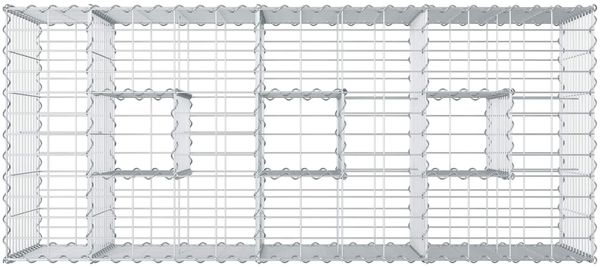 vidaXL Gabionen Hochbeet Silber 42033322 Bild 8