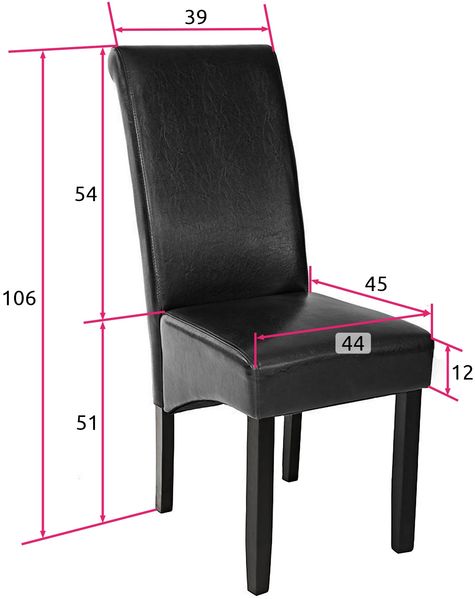 tectake Esszimmerstuhl (2er Set, 2 St), gepolstert mit Kunstlederbezug Bild 8