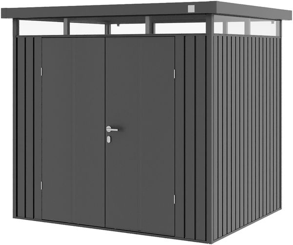 GFP Primeyard Gerätehaus Metall Gartenhaus 210x180x205 cm Geräteschuppen anthrazit