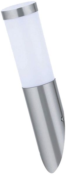 LED Wandleuchte, Edelstahl, weiß opal, H 37,6 cm, VT-832