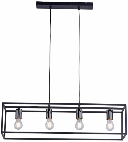 JUST LIGHT 15854-18 Pendelleuchte FABIO 4-flammig schwarz