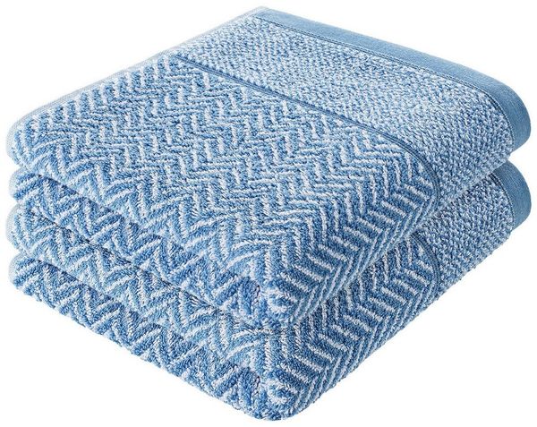 herzbach home Handtuch Set Italiana 50x100 cm, (2-St), 500g/m², Premium-Qualität, 100% Baumwolle, gemustert