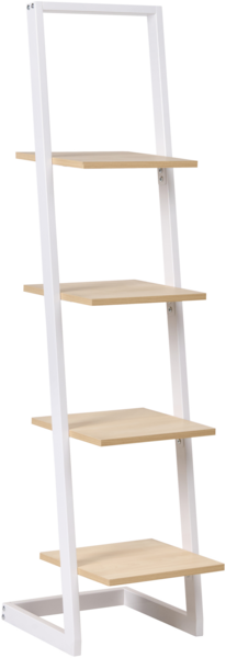 Regal mit 4 Ebenen JOPLIN 143 cm Weiß