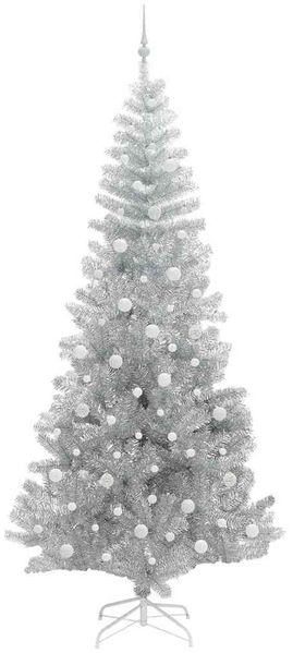 vidaXL Weihnachtsbaum mit 300 LEDs mit Ständer Silber 240 cm PET 3396695 Bild 4