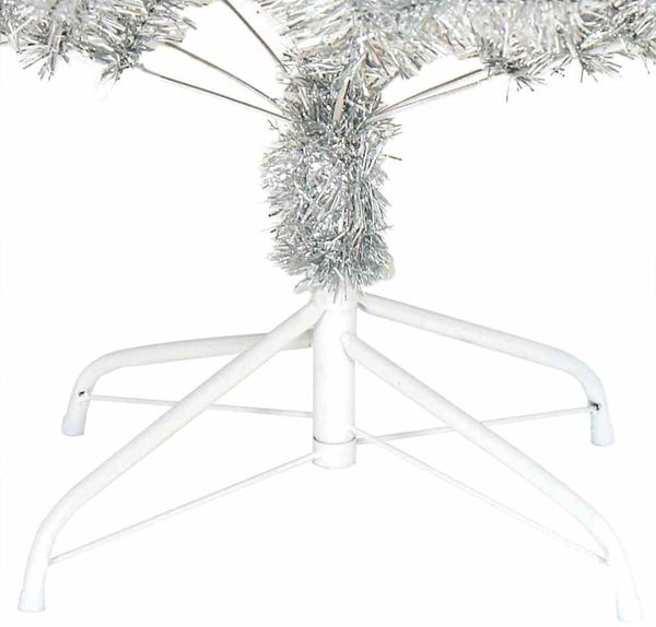 vidaXL Weihnachtsbaum mit 300 LEDs mit Ständer Silber 240 cm PET 3396695 Bild 12