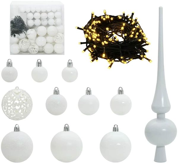 vidaXL Weihnachtsbaum mit 300 LEDs mit Ständer Silber 240 cm PET 3396695 Bild 6
