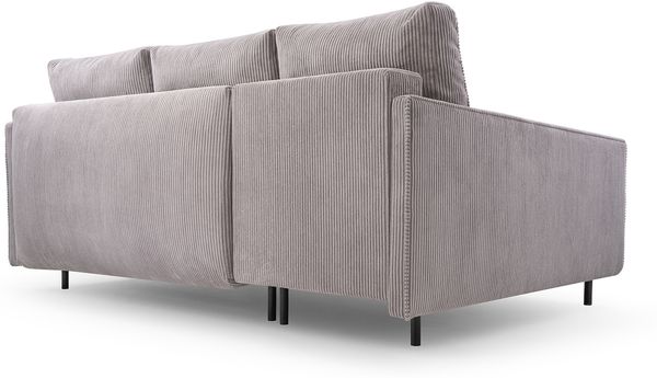 AX LIVING Ecksofa grau Romanii 3sitzer mit Schlaffunktion 220 cm breit L Bild 6