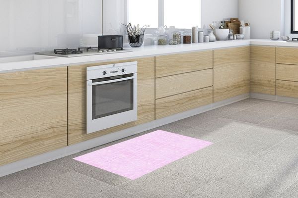 MuchoWow Küchenläufer Krokodil - Leder - Rosa, aus Kunststoff, Küchenteppich, Läufer für Küche, Rutschfest, Küchendeko, 120x50 cm