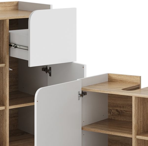 Badmöbel-Set Karen Sonoma/Weiß 4 Teile Vicco Bild 6