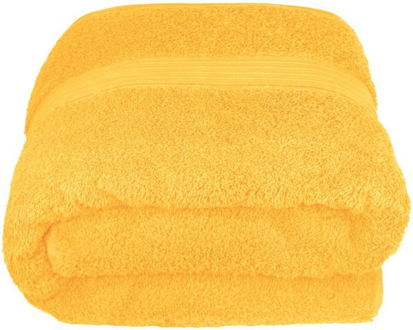 Lashuma Saunatuch Linz, Frottee (1-St), Gelbes Badetuch zum Liegen 70x200 cm
