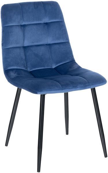 Esszimmerstuhl VOUL - Blau, Samt Gesteppter Polsterstuhl Küchenstuhl mit Bodenschonern Esszimmerstühle Stuhl Küche