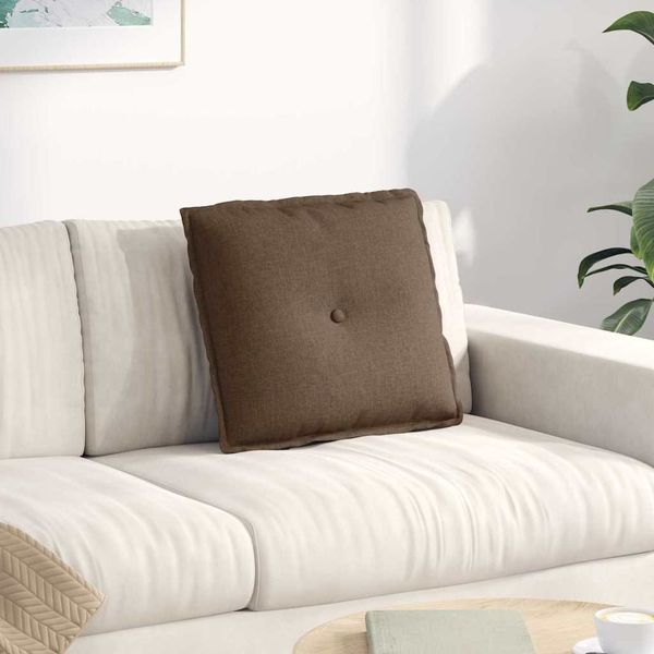 vidaXL Rückenkissen Braun 50 x 19 x 45 cm Stoff 42014619