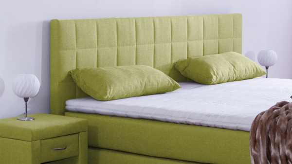 Meisterbetten Boxspringbett Inka 240x220 in WT-Apfelgrün, Matratzenbezug Nano, Komfortschaum-Topper Bild 4
