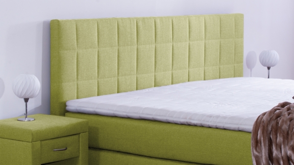 Meisterbetten Boxspringbett Inka 240x220 in WT-Apfelgrün, Matratzenbezug Nano, Komfortschaum-Topper Bild 3