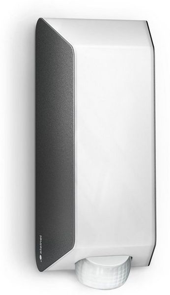 Steinel Außenwandleuchte L 30 S anthrazit, 180° Bewegungsmelder, E27-Fassung, IP44, schlagfest
