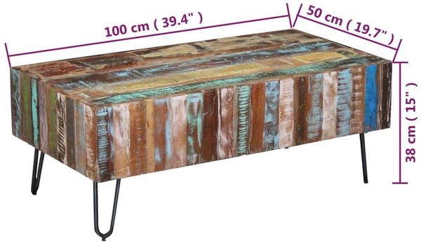 Couchtisch, Altholz, 100 x 50 x 38 cm Bild 9