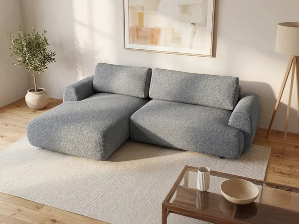 Vente-unique - MONELIA Sofa Stoff Grau - B 167 cm x H 81 cm x L 270 cm