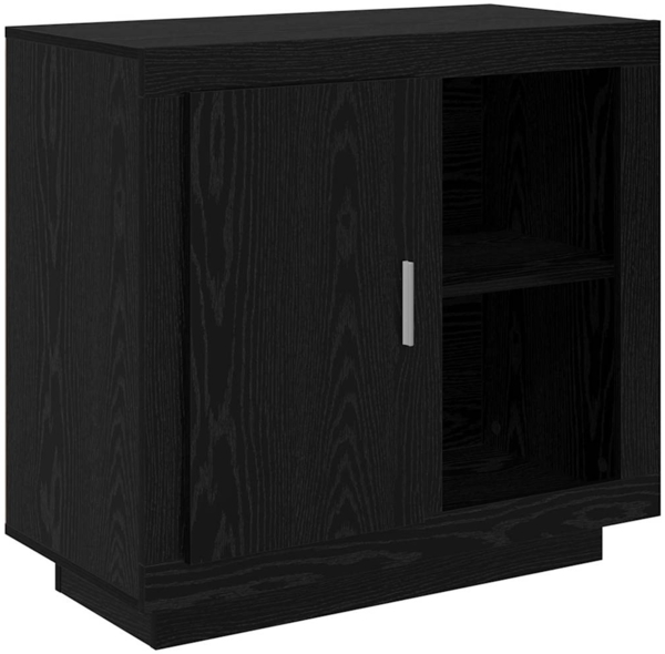 vidaXL Sideboard, Holzwerkstoff Schwarz Eichen-Optik, 40 x 80 x 75 cm