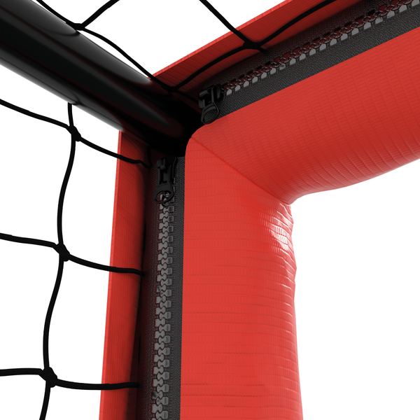 Hudora 'Pro Tect 180 Advanced' Fußballtor, Stahlrohrrahmen mit EPE-Schaumstoff ummantelt, Rot / Schwarz, 180x120 cm Bild 4