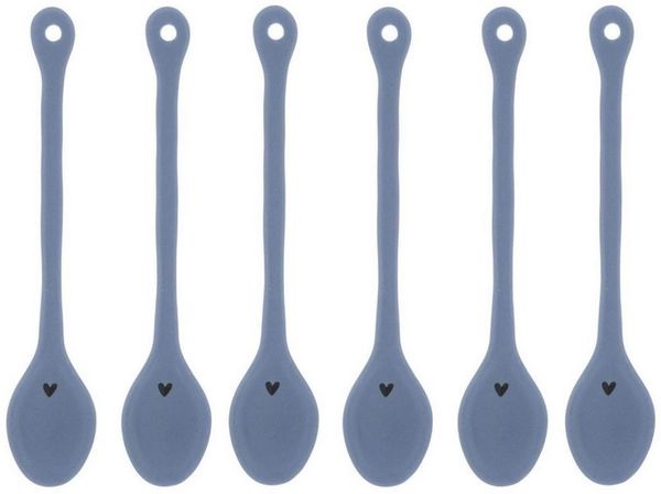 Bastion Collections Kaffeelöffel Iris Blue, Spülmaschinengeeignet, Blau, Motiv: Herz
