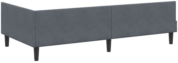 vidaXL Eckbettgestell mit Kopfteil Dunkelgrau 90 cm x 200 cm Samt 42016155 Bild 7