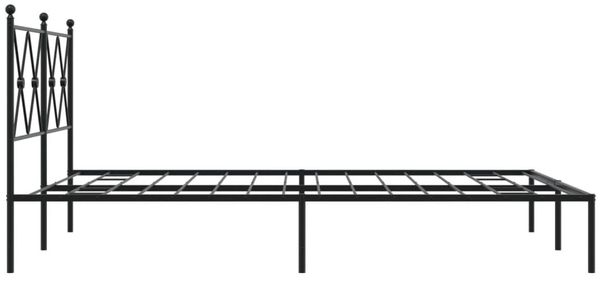 vidaXL Bettgestell mit Kopfteil Metall Schwarz 135x190 cm 376501 Bild 5