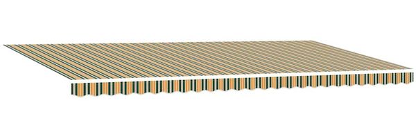 vidaXL Markisenersatzstoff Grün und Gelb 6 x 3,5 m Polyester 42000651 Bild 2
